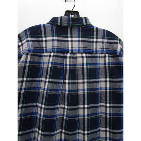 Eddie Bauer Shirt XL White Flannel Classic Fit Plaid Button Up Preppy - Picture 8 of 11